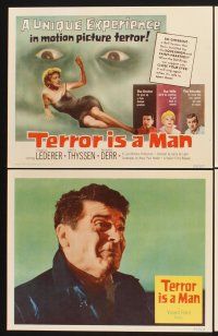 3f760 TERROR IS A MAN 8 LCs '59 H.G. Wells, a unique experience in motion picture terror!