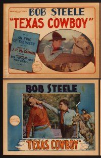3f762 TEXAS COWBOY 8 LCs '29 Bob Steele, Edna Aslin, J.P. McGowan, silent western epic!