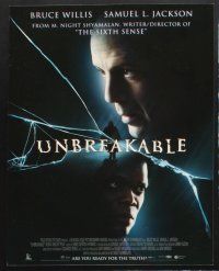 3f037 UNBREAKABLE 10 LCs '00 M. Night Shyamalan directed, Bruce Willis, Samuel L. Jackson!