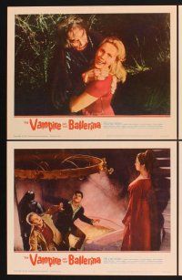 3f813 VAMPIRE & THE BALLERINA 8 LCs '61 blood-lusting vampire queen fiend who preys on girls!