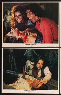 3f814 VAMPIRE CIRCUS 8 LCs '72 human fangs ripping throats, no sawdust can soak up all the blood!
