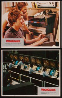 3f831 WARGAMES 8 LCs '83 teen Matthew Broderick plays video games to start World War III!