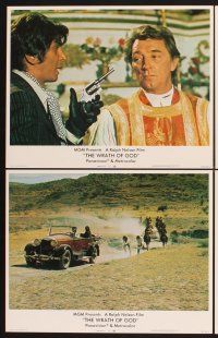 3f868 WRATH OF GOD 8 LCs '72 priest Robert Mitchum is not exactly what the Lord had in mind!