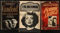 3g035 LOT OF 3 JOAN CRAWFORD PAPERBACK BOOKS '70s The Last Years, Mommie Dearest & more!