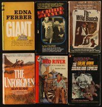 3g034 LOT OF 6 MOVIE EDITION PAPERBACK BOOKS '40s-70s Edna Ferber's Giant, Wild Bunch & more!
