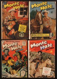 3g033 LOT OF 4 MONTE HALE COMIC BOOKS '49 - '56 great images of the cowboy star!