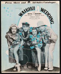 3g264 WAIKIKI WEDDING English pressbook '37 Martha Raye, Bing Crosby & Bob Burns in Hawaii!