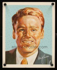 3g026 LOT OF 78 VAN JOHNSON FAN PHOTOS '40s head & shoulders artwork portrait of the star!