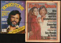 3g047 LOT OF 2 MAGAZINES WITH KRIS KRISTOFFERSON COVERS '82 Honky Tonk & Rolling Stone!