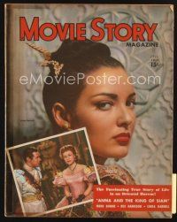 3g108 MOVIE STORY magazine July 1946 portrait of sexy Linda Darnell from Anna & the King of Siam!