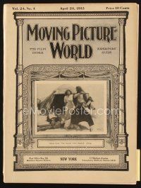 3g054 MOVING PICTURE WORLD exhibitor magazine April 24, 1915 Bronco Billy Anderson, Bret Harte!