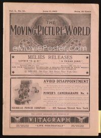 3g049 MOVING PICTURE WORLD exhibitor magazine June 11, 1910 Melies & other 100 year-old studios!