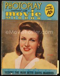 3g099 PHOTOPLAY magazine March 1941 portrait of pretty Ginger Rogers by Paul Hesse!