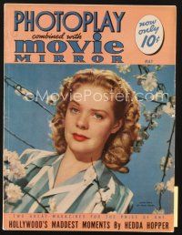3g101 PHOTOPLAY magazine May 1941 portrait of pretty Alice Faye by Paul Hesse!