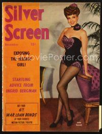 3g112 SILVER SCREEN magazine December 1944 full-length sexy Linda Darnell in skimpy outfit!