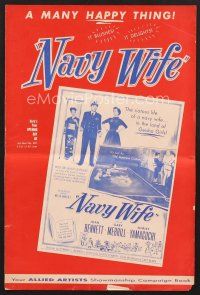3g209 NAVY WIFE pressbook '56 Joan Bennett is a Navy Wife in the land of Geisha Girls!