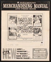 3g265 WAR & PEACE pressbook R63 Audrey Hepburn, Henry Fonda & Mel Ferrer, Leo Tolstoy epic!