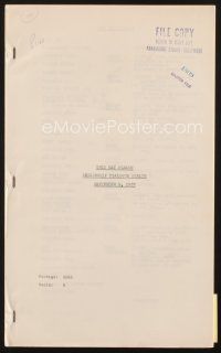 3g166 THIS WAY PLEASE censorship dialogue script Sept 9, 1937, screenplay by Garrett, Owen & Green!
