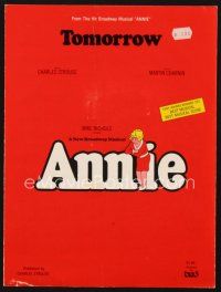 3g115 ANNIE stage play sheet music '77 from Broadway, Tomorrow!