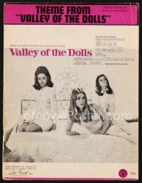 3g142 VALLEY OF THE DOLLS sheet music '67 from Jacqueline Susann's erotic novel, theme song!