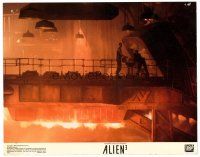 3h136 ALIEN 3 color 11x14 still '92 Sigourney Weaver as Ripley standing on bridge over fire!