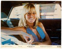 3h304 DIRTY MARY CRAZY LARRY 11x14 still '74 #2 best close up of sexy Susan George smiling in car!