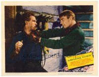 3h127 ABILENE TOWN LC '46 great close up of Randolph Scott getting tough with bad guy!