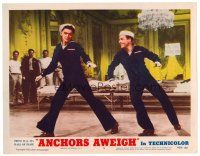 3h142 ANCHORS AWEIGH LC #5 R55 full-length sailors Frank Sinatra & Gene Kelly dancing!