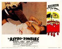 3h152 ASTRO-ZOMBIES LC #3 '68 Ted V. Mikels, wacky creature attacking sexy girl! on ground