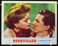 3h173 BEDEVILLED LC #8 '55 close up of Steve Forrest & sexy French Anne Baxter!