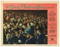 3h182 BENNY GOODMAN STORY LC #7 '56 Steve Allen as Goodman playing clarinet for huge crowd!