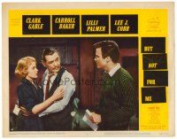 3h215 BUT NOT FOR ME LC #3 '59 Barry Coe looks at Clark Gable holding pretty Carroll Baker!