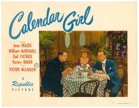 3h222 CALENDAR GIRL LC #7 '47 Victor McLaglen glares across dinner table at Franklin Pangborn!