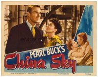 3h244 CHINA SKY LC '45 close up of pretty Ruth Warrick looking up at Randolph Scott, Pearl S. Buck