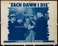 3h322 EACH DAWN I DIE LC #3 R47 James Cagney is restrained by police in the middle of a crowd!