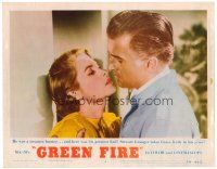 3h414 GREEN FIRE LC #4 '54 romantic closeup of beautiful Grace Kelly & Stewart Granger!
