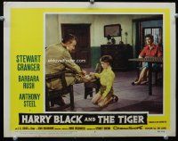 3h429 HARRY BLACK & THE TIGER LC #5 '58 young boy between Stewart Granger & pretty Barbara Rush!