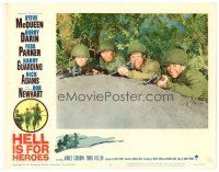 3h433 HELL IS FOR HEROES LC #5 '62 Steve McQueen, Bobby Darin & men with rifles take cover!