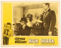 3h441 HIGH SIERRA LC #4 R56 man points gun at Humphrey Bogart as Mad Dog Killer Roy Earle!