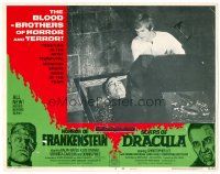 3h451 HORROR OF FRANKENSTEIN/SCARS OF DRACULA LC #4 '71 guy finds vampire Chris Lee in coffin!