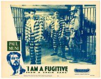 3h461 I AM A FUGITIVE FROM A CHAIN GANG LC #6 R56 c/u of convict Paul Muni walking out of jail!