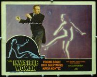 3h474 INVISIBLE WOMAN LC #8 R48 F/X image of invisible Virginia Bruce kicking Charlie Ruggles!