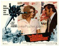 3h486 ITALIAN CONNECTION LC '73 La Mala Ordina, close up of mobster harassing woman!