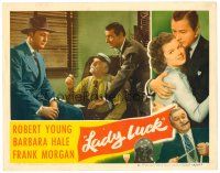 3h518 LADY LUCK LC #8 '46 Frank Morgan looks quizzically at sad Robert Young!