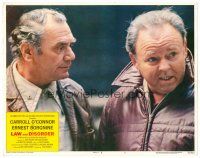 3h521 LAW & DISORDER LC #5 '74 close up of Carroll O'Connor & Ernest Borgnine!