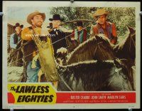 3h523 LAWLESS EIGHTIES LC #4 '57 Buster Crabbe looks at man on horse holding bow & arrows!