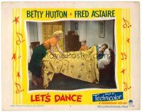 3h529 LET'S DANCE LC #5 '50 Betty Hutton tries to wake up Fred Astaire sleeping in his suit!