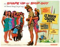 3h047 LT. ROBIN CRUSOE, U.S.N. TC R74 Disney, cool art of Dick Van Dyke & sexy island babes!