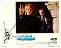 3h546 MACKINTOSH MAN LC #7 '73 Paul Newman holds man at gunpoint, directed by John Huston!
