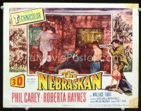 3h588 NEBRASKAN LC '53 3-D western, two men beat up third man by stone wall!